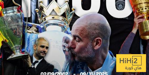 ارقام غوارديولا قبل دخوله نادي الـ 1000