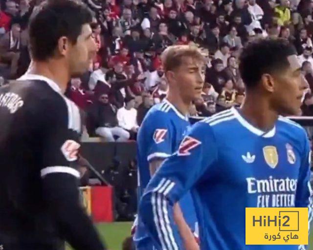 ماذا طلب بيلينغهام من كورتوا أمام رايو ؟! ماذا طلب بيلينغهام من كورتوا أمام رايو ؟!