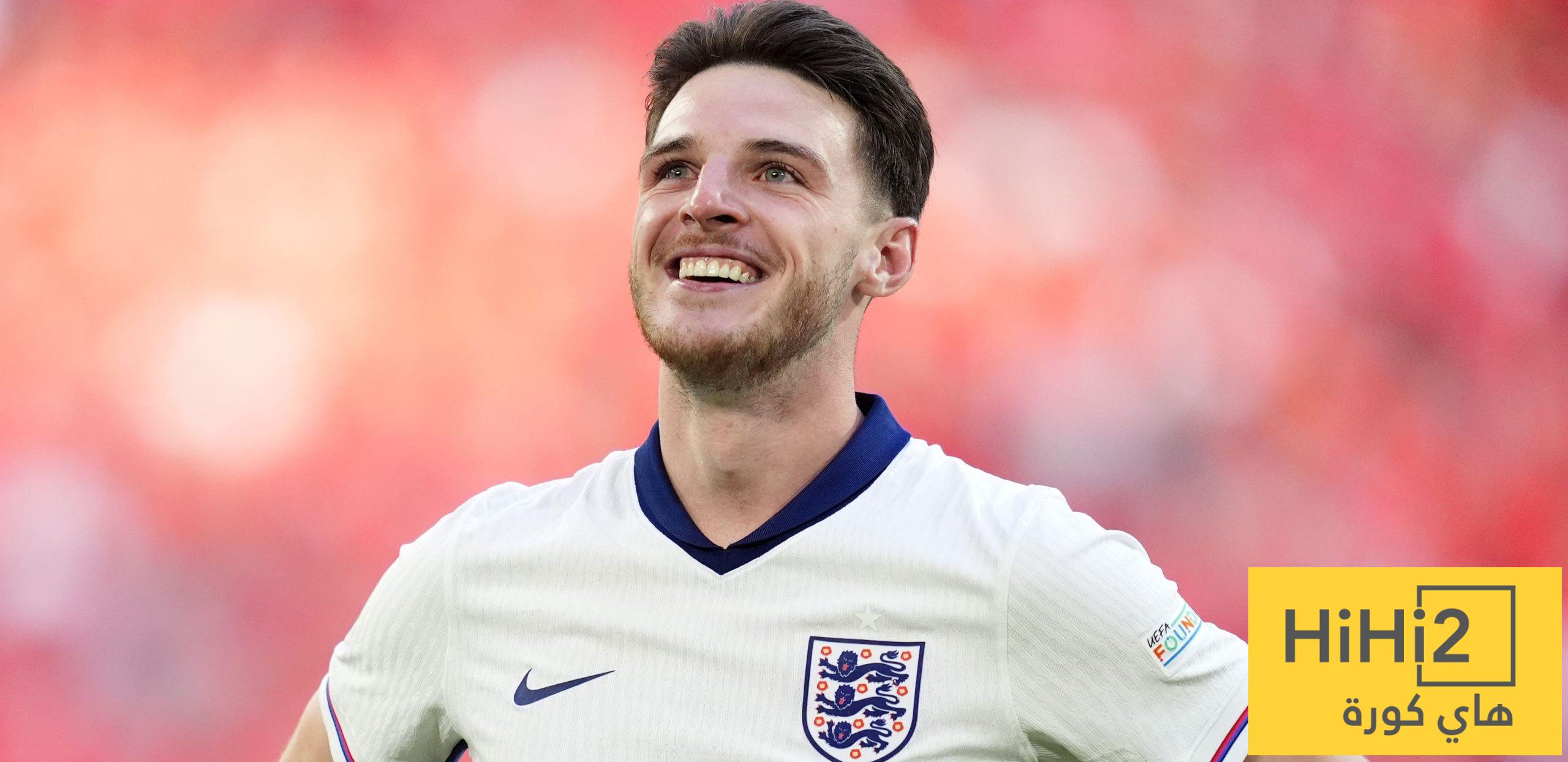 إحصائيات ديكلان رايس أمام ألبانيا