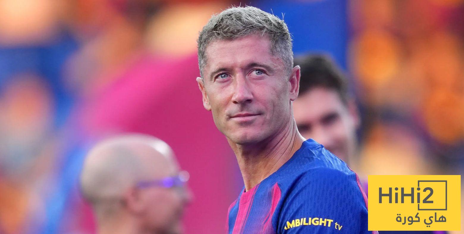 كل ما قدمه ليفاندوفسكي مع برشلونة في الليغا هذا الموسم