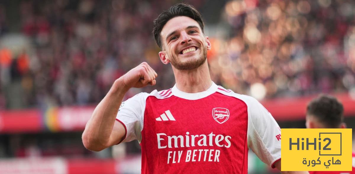 أرقام ديكلان رايس أمام توتنهام هوتسبير