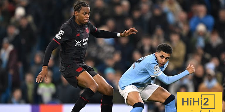 احصائيات الشوط الاول من مباراة مانشستر سيتي وليفركوزن