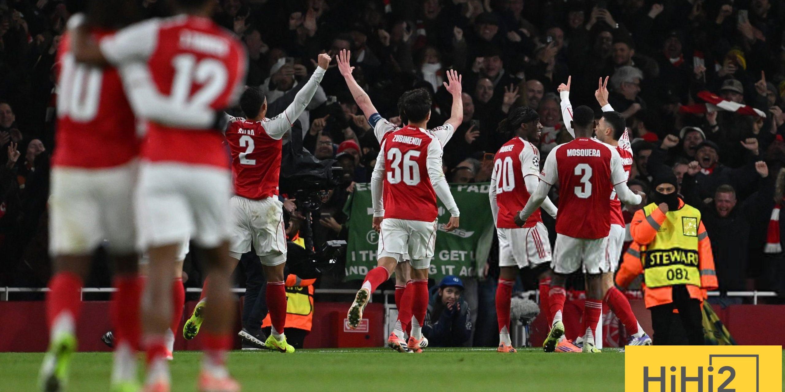 أرسنال الفريق الوحيد “بلا هزيمة” في دوري أبطال أوروبا