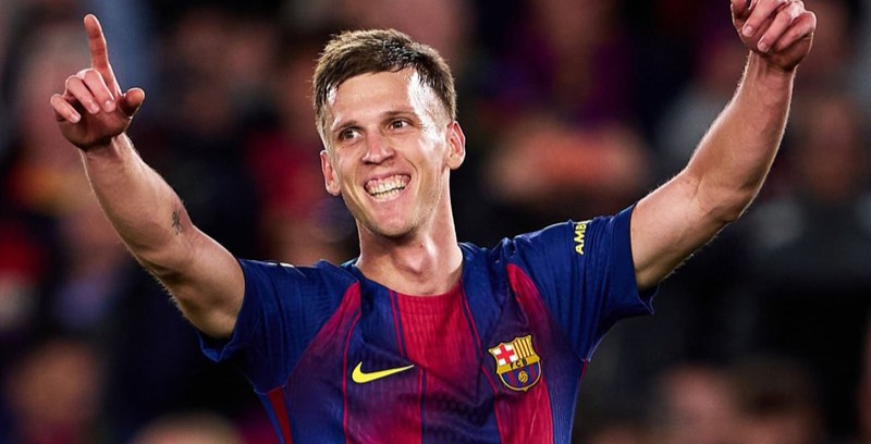 كل ما قدمه أولمو مع برشلونة أمام ألافيس