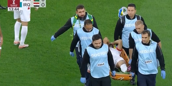 السلامي يذرف الدموع بعد إصابة يزن النعيمات