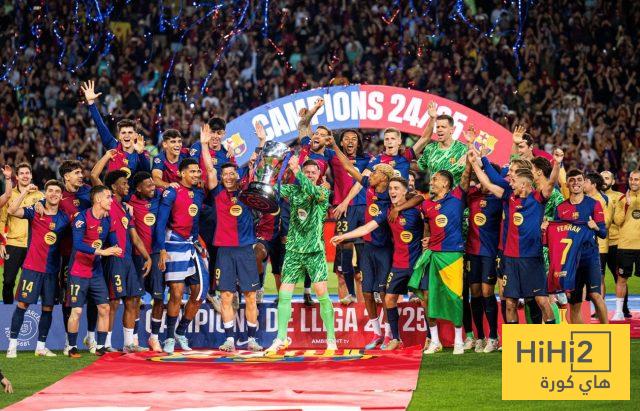 كم مرة حسم برشلونة لقب الليغا بعدما توج بطل الشتاء؟ 1