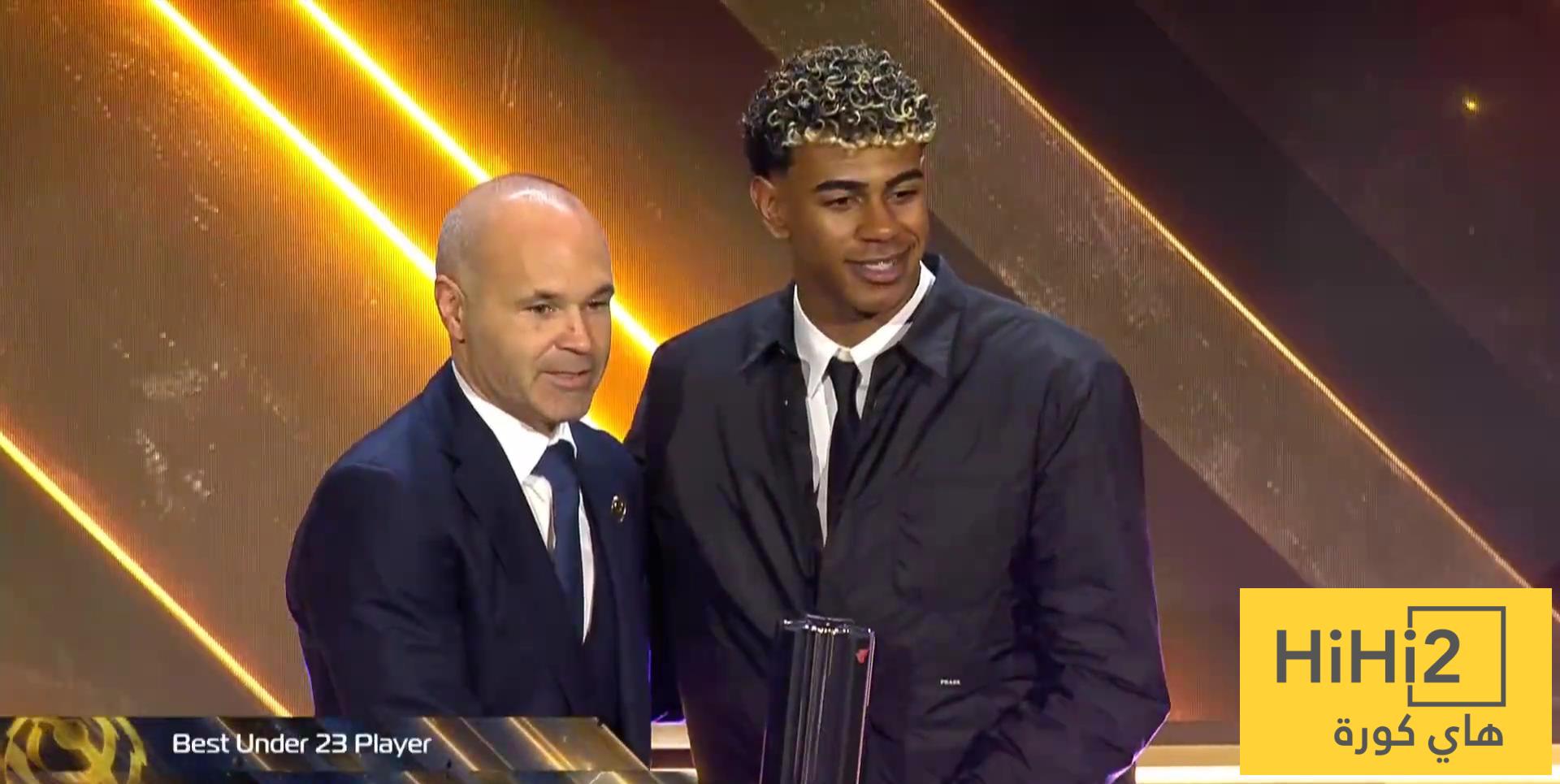 تعليق لامين يامال بعد الفوز بجائزة أفضل لاعب شاب في الليغا