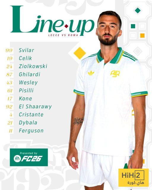 تشكيلة روما الرسمية ضد ليتشي في الدوري الإيطالي 3