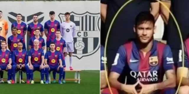 صور: رافينيا يتبع تقليد برازيلي في صور فريق برشلونة الرسمية
