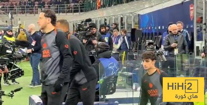 الانتر يختتم استعداداته للقاء أرسنال