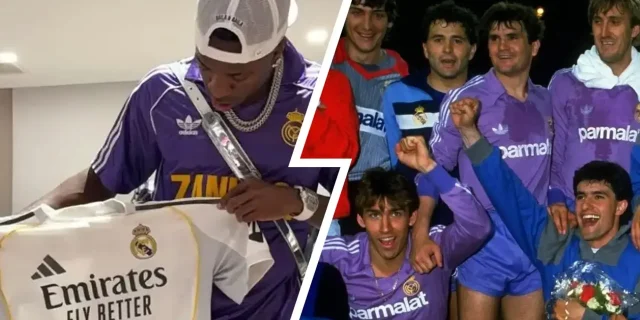فينيسيوس يرتدي قميصا كلاسيكا للريال من الثمانينات.. صور