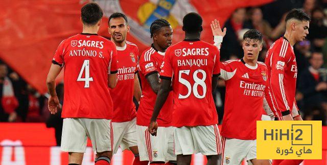 نتائج بنفيكا قبل مواجهة ريال مدريد في دوري الأبطال