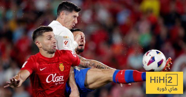 ترتيب برشلونة ومايوركا في جدول الليغا