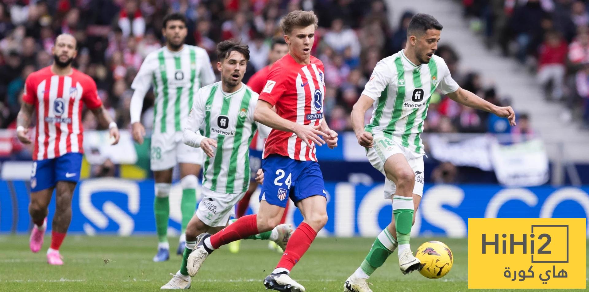 نتائج ريال بيتيس قبل مواجهة أتلتيكو مدريد