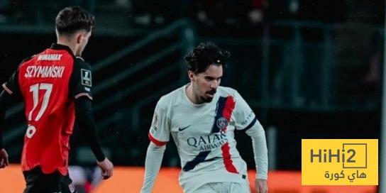 احصائيات الشوط الاول من مباراة باريس و رين