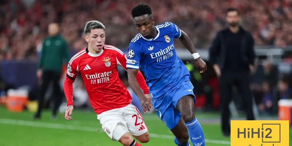 إحصائية سلبية تهدد بنفيكا قبل مواجهة ريال مدريد