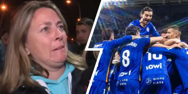 صور: بكاء مشجعين من ريال مدريد بعد الخسارة من خيتافي