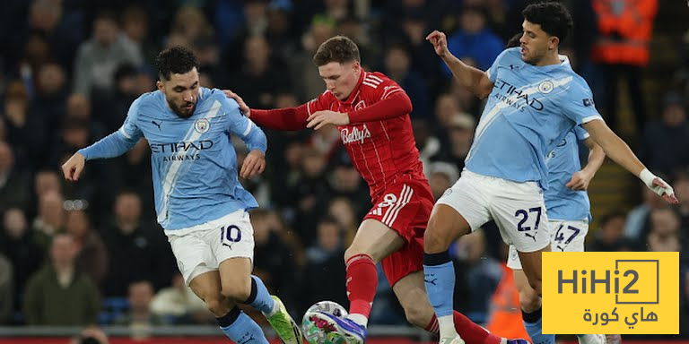 مانشستر سيتي يتقدم على نوتنغهام في الشوط الاول