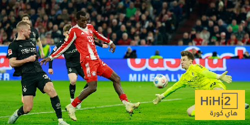 إحصائيات مباراة بايرن ميونخ وبوروسيا مونشنغلادباخ