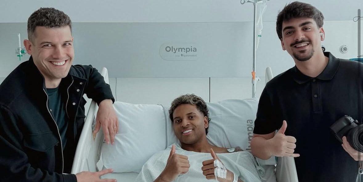 صور.. أول ظهور لرودريغو بعد جراحة الرباط الصليبي