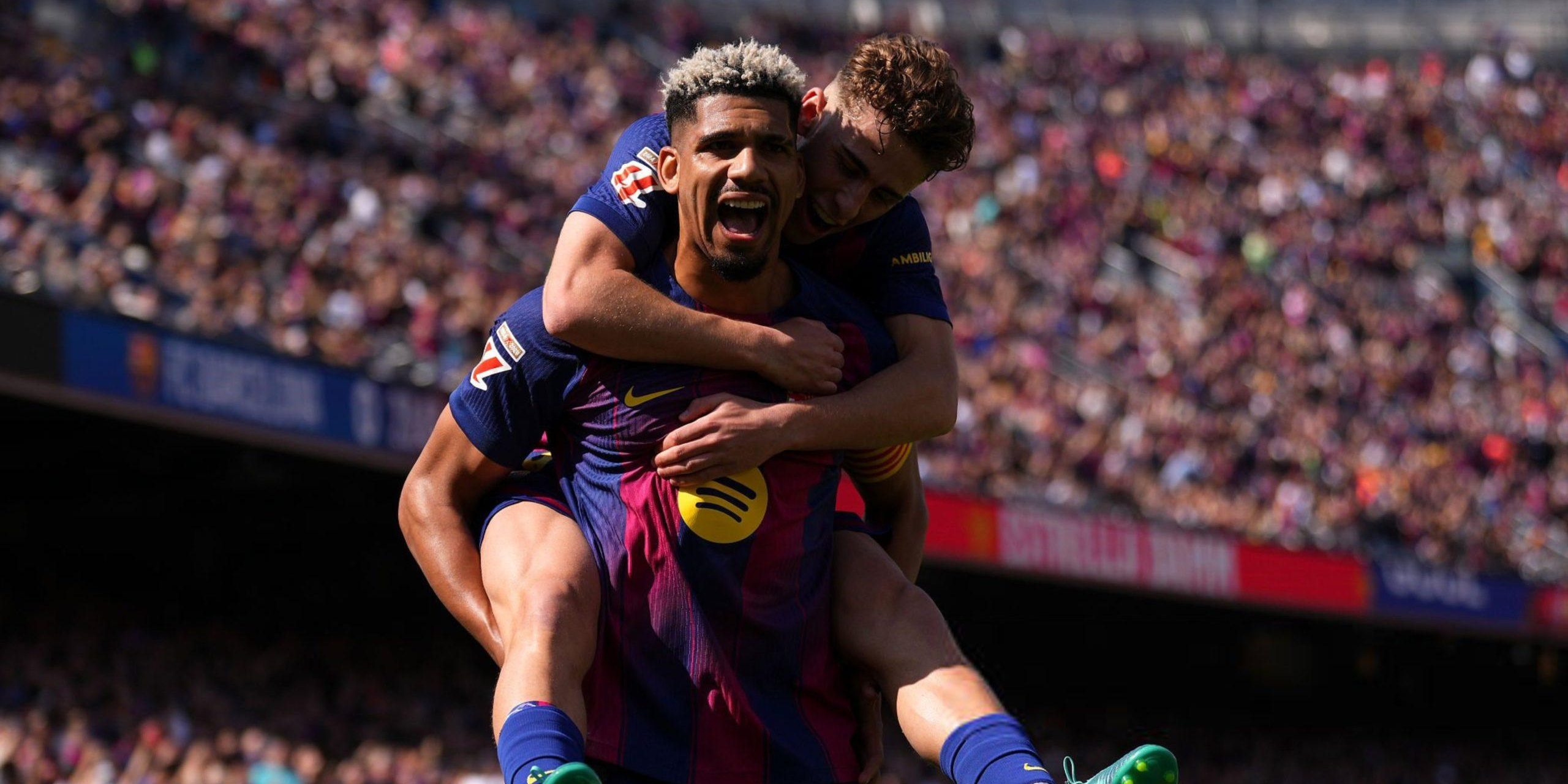 أراوخو يقترب من أعلى موسم تهديفي له مع برشلونة