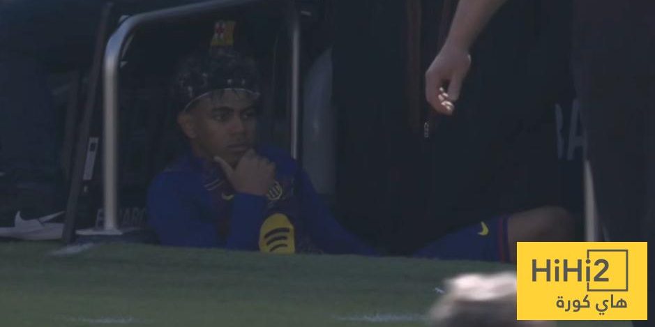 صورة انزعاج لامين يامال بعد تبديله