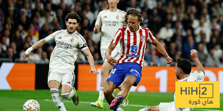 احصائيات الشوط الاول من مباراة الريال و اتلتيكو