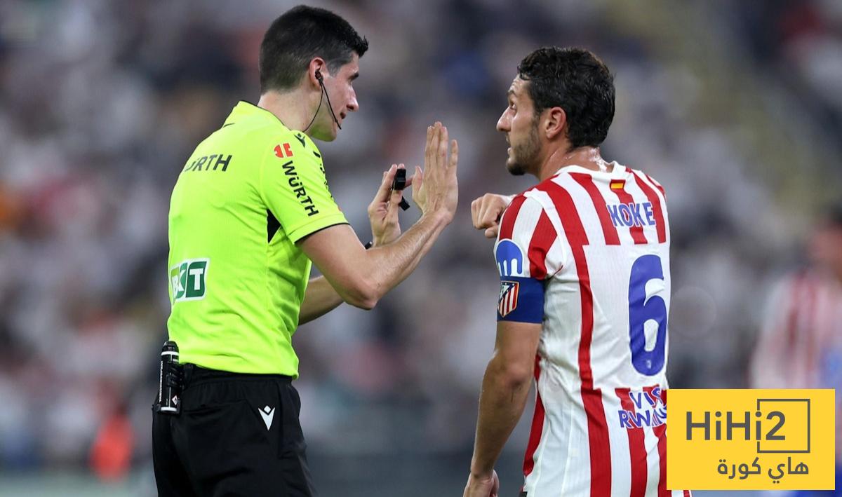 نتائج أتلتيكو مدريد تحت قيادة حكم مواجهة برشلونة