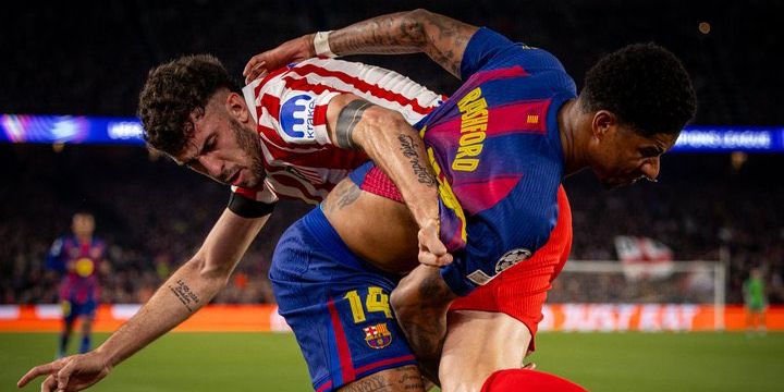 احصائيات مباراة برشلونة و اتلتيكو في دوري الابطال