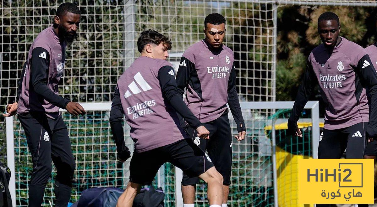 مبابي يظهر في تدريبات ريال مدريد بضمادة على الحاجب مبابي يظهر في تدريبات ريال مدريد بضمادة على الحاجب