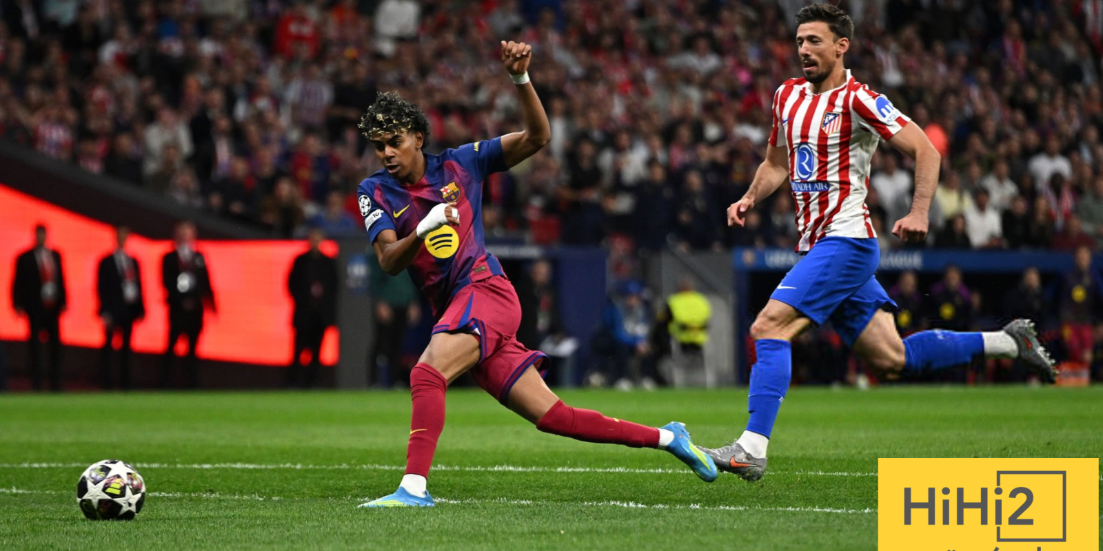 برشلونة يتقدم على اتلتيكو في الشوط الاول