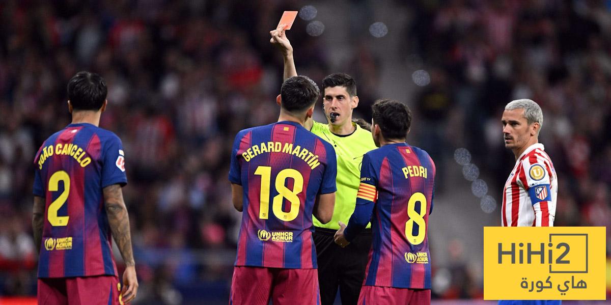 برشلونة في دوامة الطرد … هل فقد السيطرة على المباريات الكبرى ؟ برشلونة في دوامة الطرد … هل فقد السيطرة على المباريات الكبرى ؟