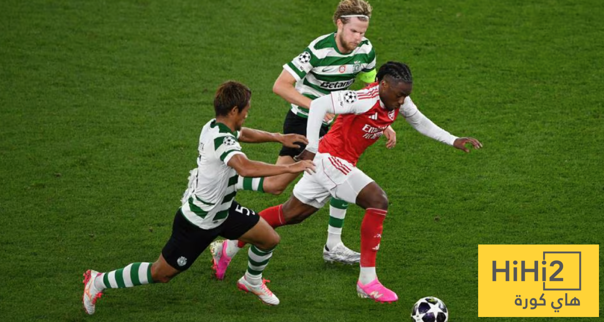 إحصائيات مباراة أرسنال وسبورتنيغ لشبونة بعد مرور ساعة