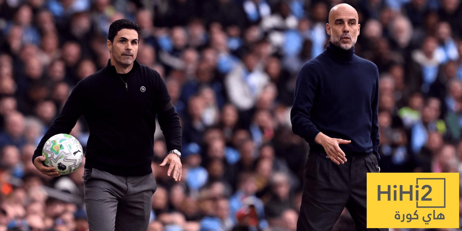 شاهد حظوظ السيتي وأرسنال في الفوز بالدوري الإنجليزي بعد خسارة الجانرز !