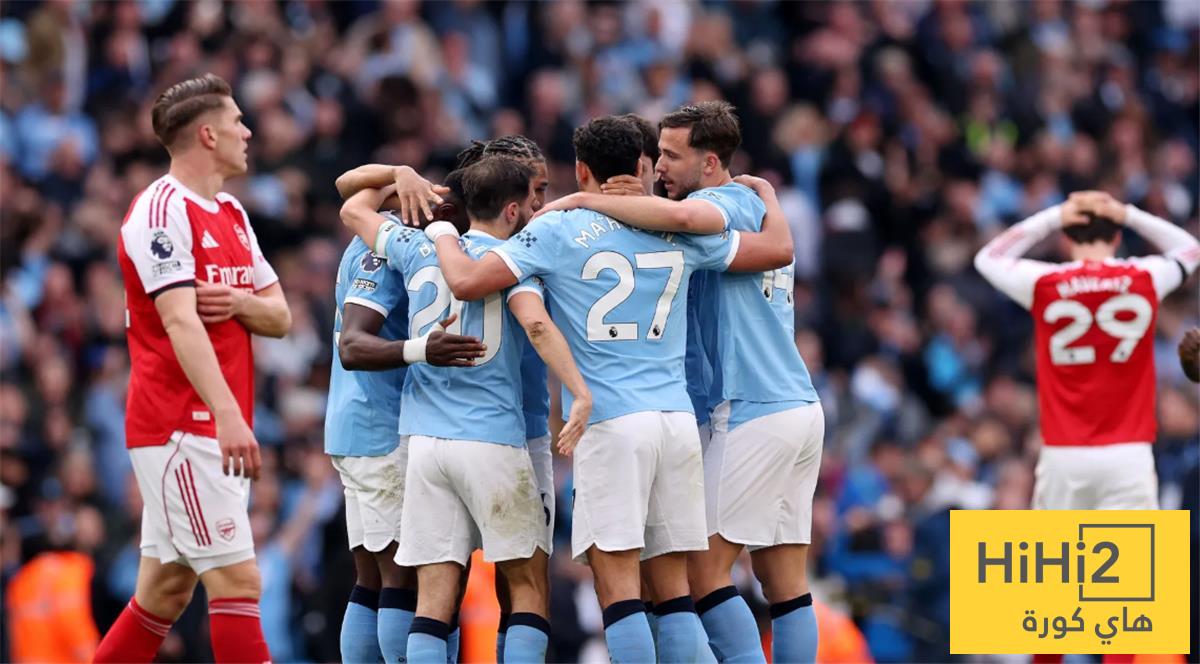 السيتي يتفوق على أرسنال بفارق واحد فقط وهو ..