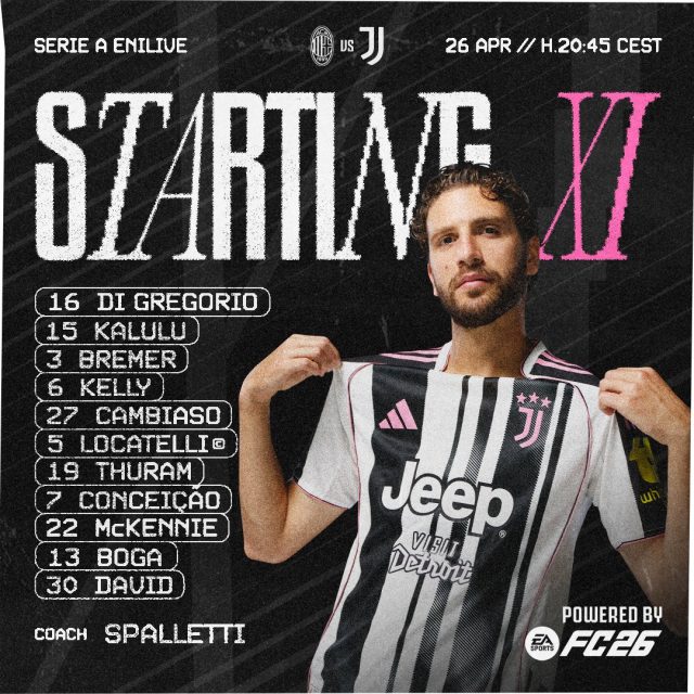 تشكيلة يوفنتوس الرسمية ضد ميلان في الدوري الإيطالي 3