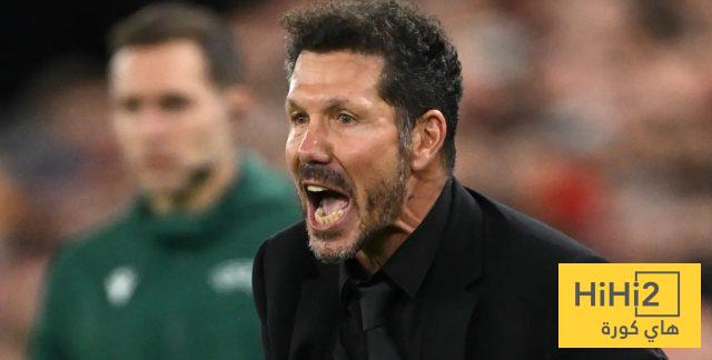 موقف أتلتيكو مدريد من إقالة سيميوني