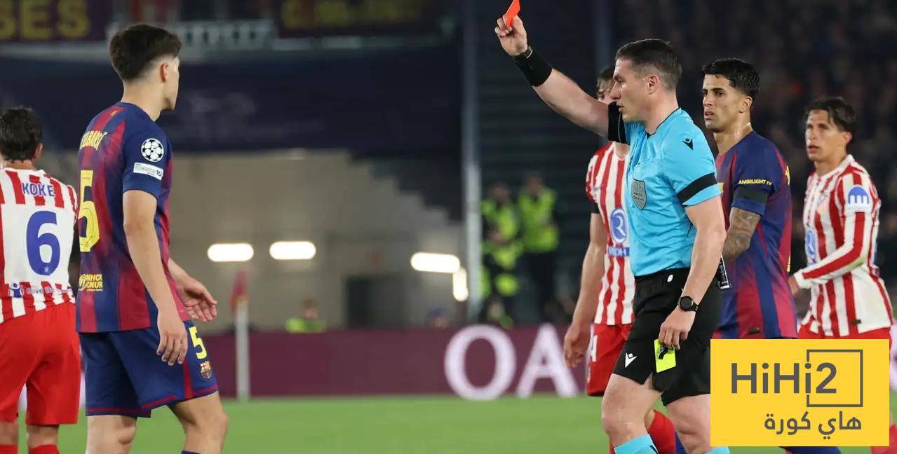 كوبارسي يعلق على واقعة طرده ضد اتلتيكو مدريد في دوري الابطال