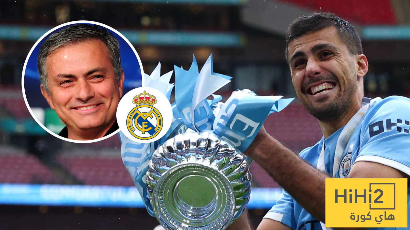 مورينيو يصدم رودري ويرفض انتقاله إلى ريال مدريد