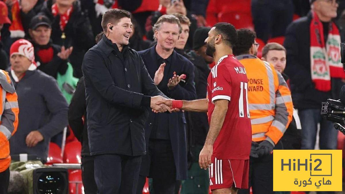 جيرارد: محمد صلاح في مستوى رونالدو وميسي وزيدان