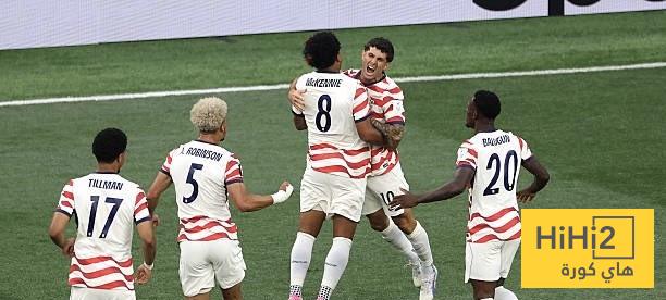 نهاية الشوط الأول بتقدم منتخب أمريكا بثلاثية نظيفة