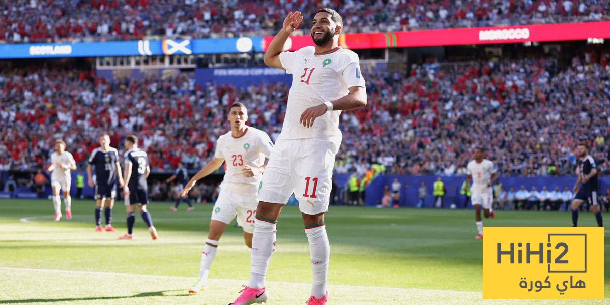 احصائيات الشوط الأول بين المغرب واسكتلندا