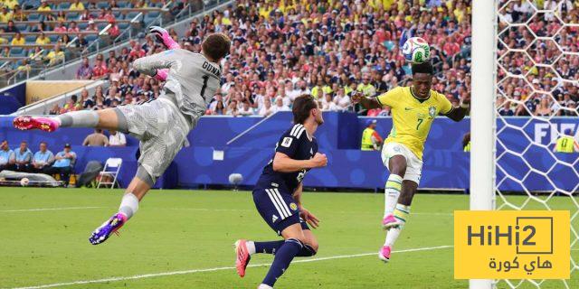 البرازيل تضيف الهدف الثالث أمام اسكتلندا