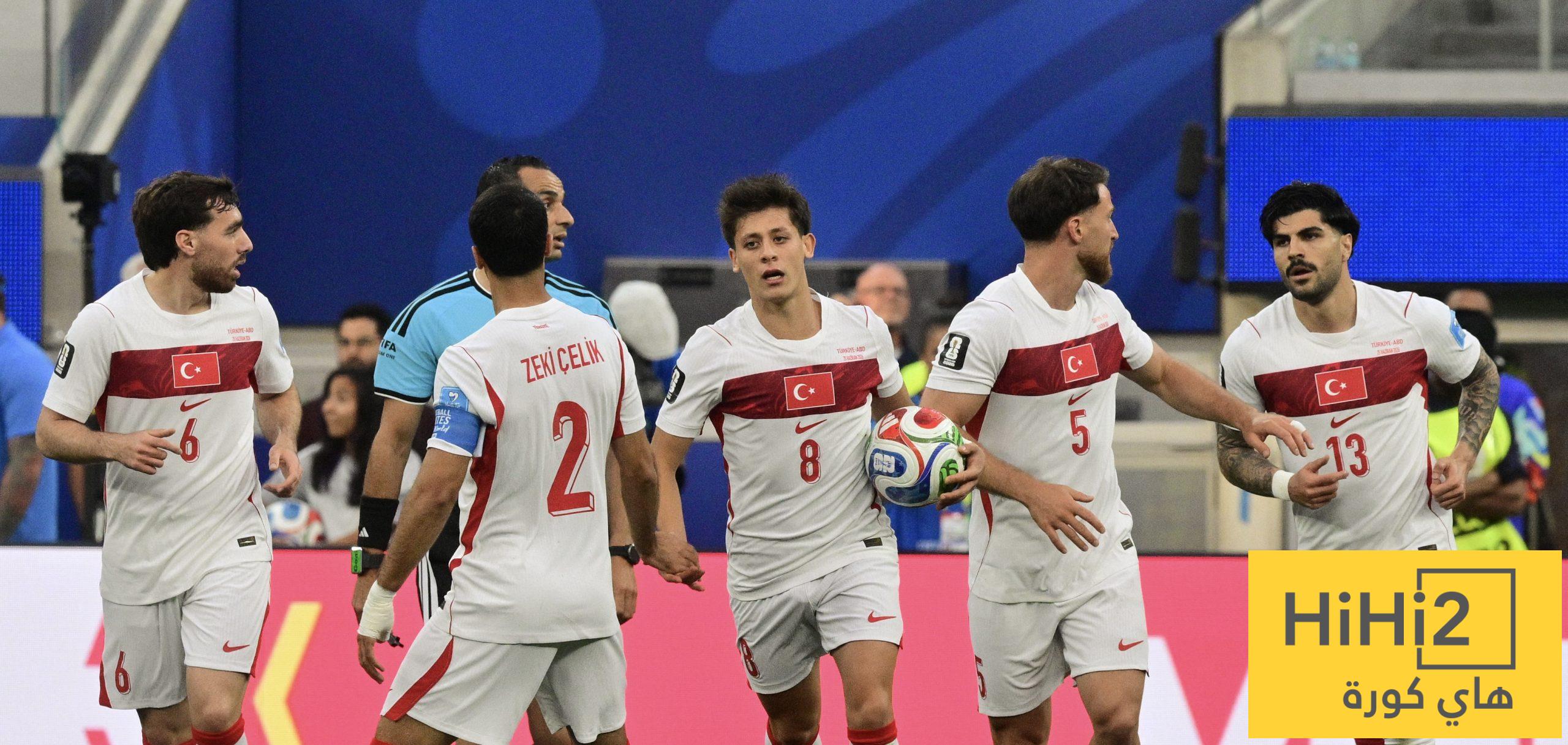 منتخب تركيا يضرب أمريكا بالهدف الثاني في كأس العالم