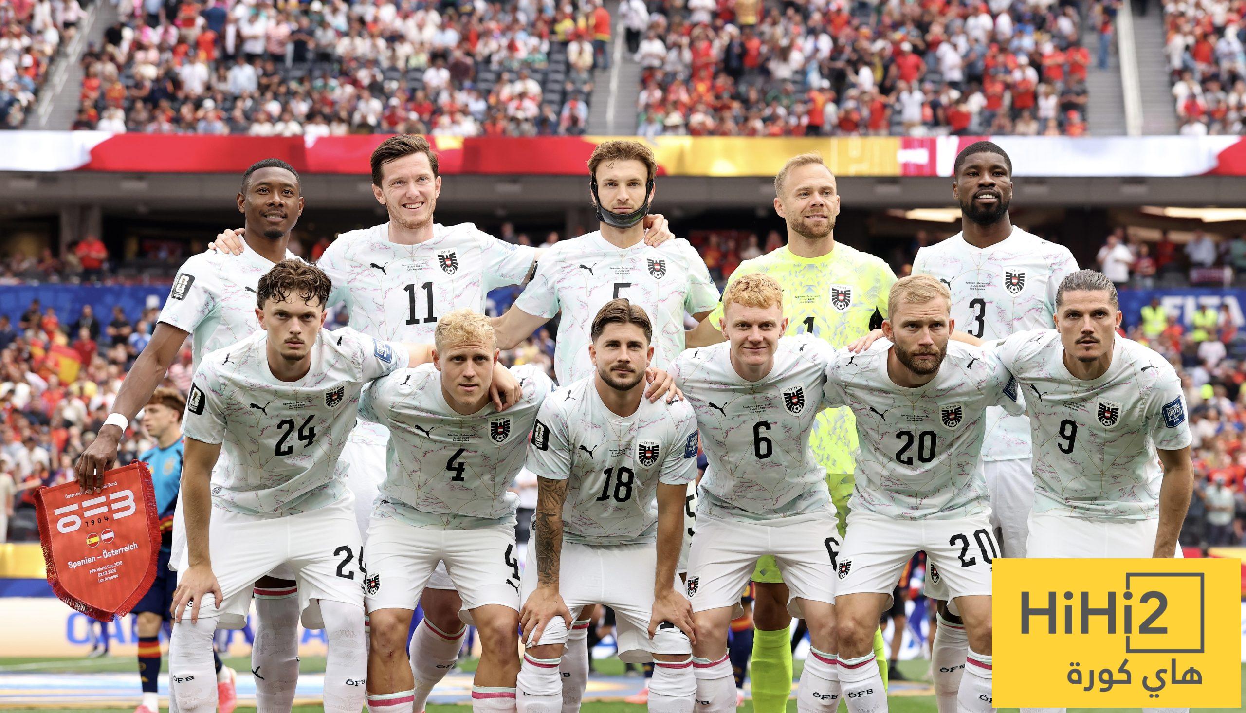تاريخي وسلبي.. النمسا تعادل رقم الأرجنتين الكارثي أمام إسبانيا في مونديال 2026