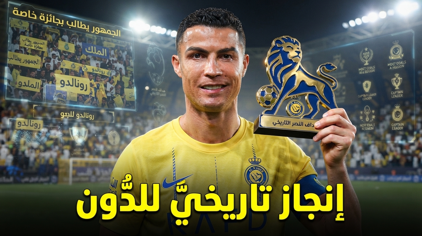جماهير النصر تطالب بمنح رونالدو جائزة خاصة بعد رقمه التاريخي