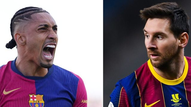 رافينيا يقترب من رقم ميسي التاريخي مع برشلونة