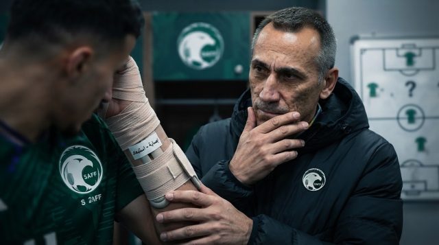 بعد ثلاثية عمان .. إصابة تجبر المنتخب السعودي على استبعاد لاعبه
