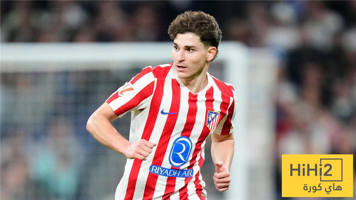 خطة جوليان ألفاريز للرحيل عن أتلتيكو مدريد في الشتاء