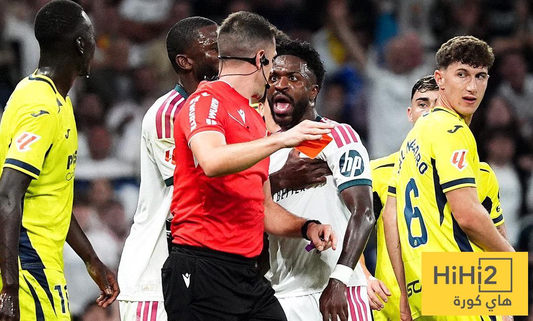 ما يدور داخل ريال مدريد بشأن مدة إيقاف فينيسيوس المحتملة بعد طرده أمام فياريال